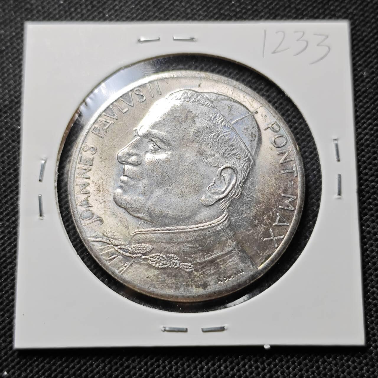 KK钱币收藏小铺  第412期 2月预留时间 周末发货 梵蒂冈教王纪念章 