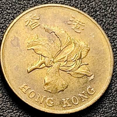 泉币菌-第218场-拍品多 请提前出价 - 1998年 紫荆花 香港5毫 直径23mm  纪念币铜钱