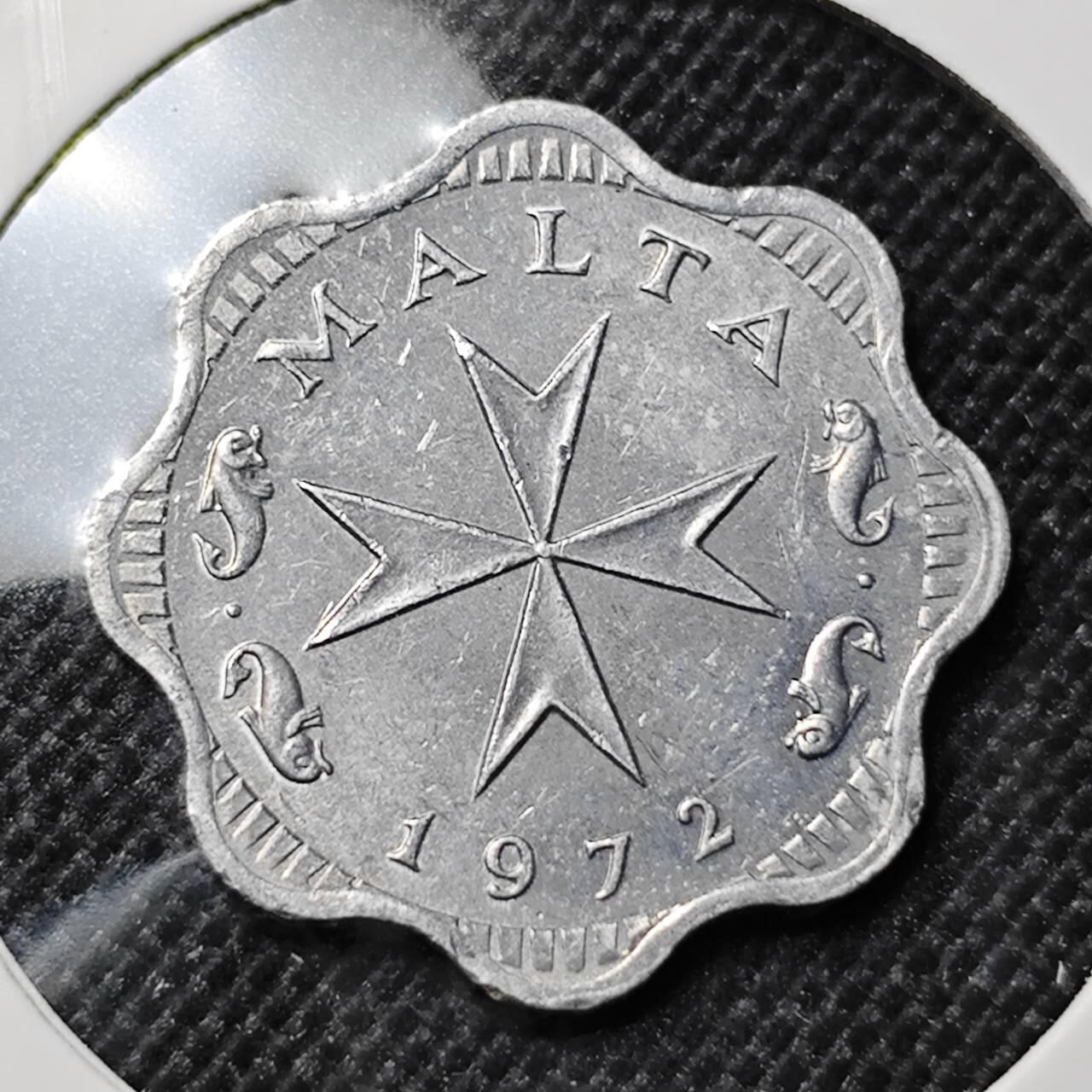 KK钱币收藏小铺  第412期 2月预留时间 周末发货 1972马耳他2米尔 