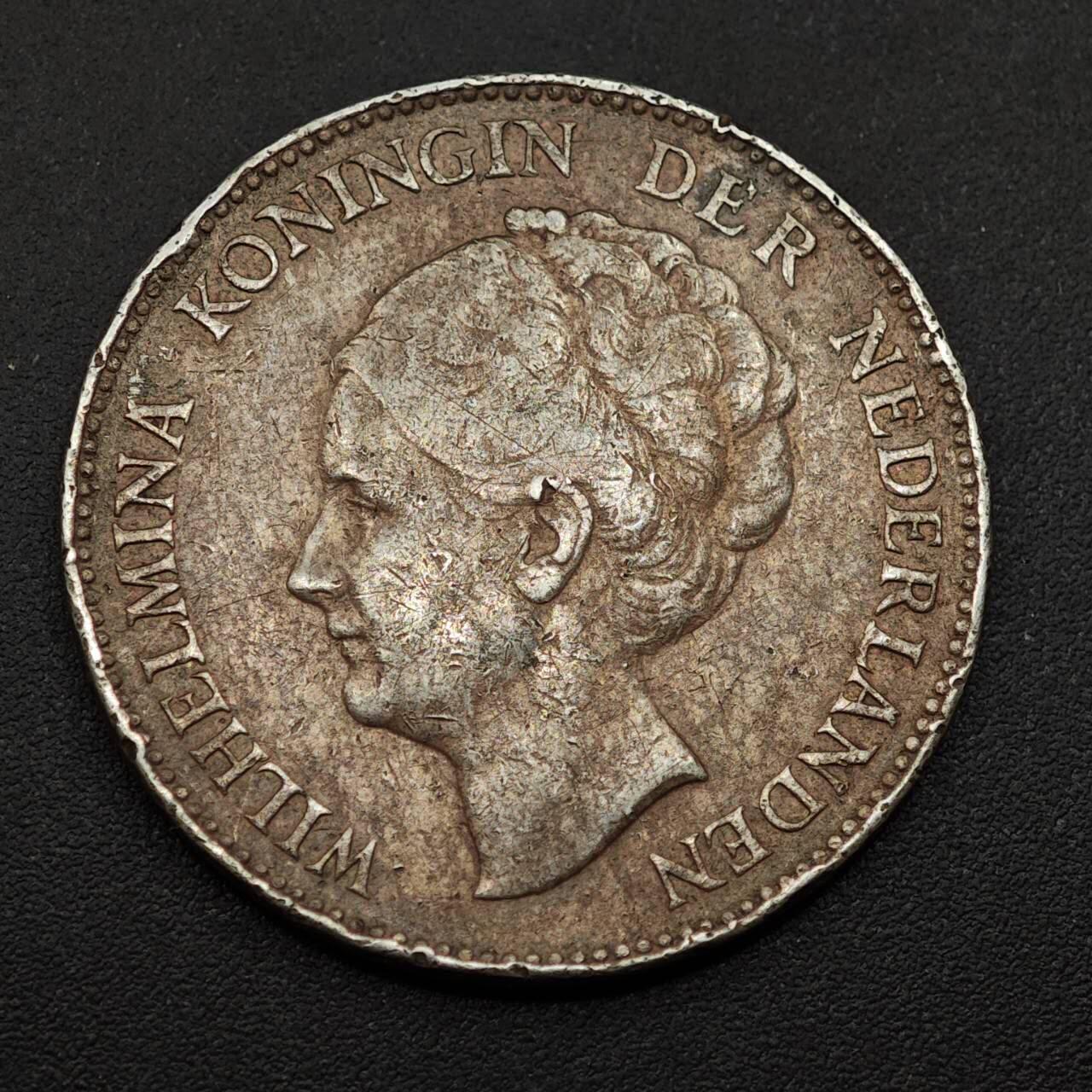 【淘币小摊】实时拍第八百八十五拍   小银币场    每周一统一发货 荷兰1929年威廉明娜女王1盾银币