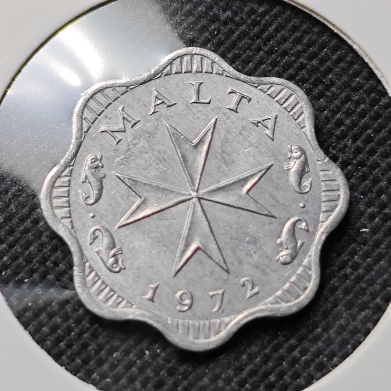 KK钱币收藏小铺  第412期 2月预留时间 周末发货 1972马耳他2米尔