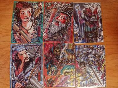 阳大大卡牌拍卖第107期（持续收拍品，周五晚上九点截拍，进群福利早知道） - 【裸卡】卡德曼 不二猿 八仙等特卡6张