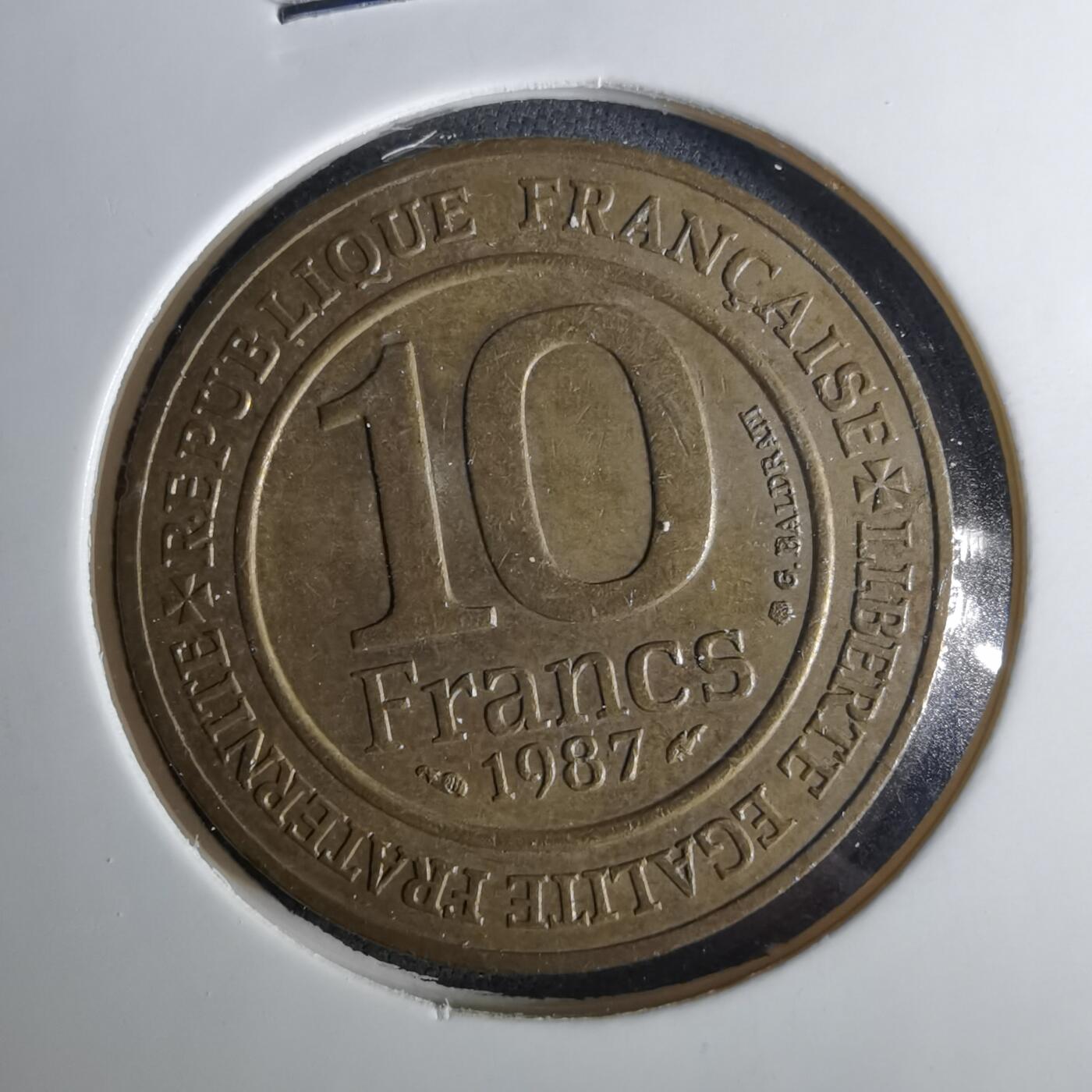沼泽如烟--第1039场 法国1987年10法郎纪念币