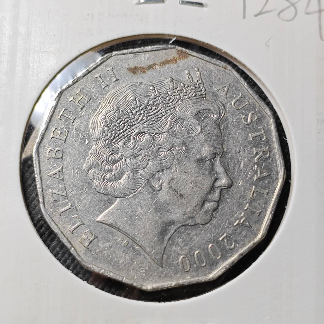 KK钱币收藏小铺  第412期 2月预留时间 周末发货 2000澳大利亚50分 纪念币