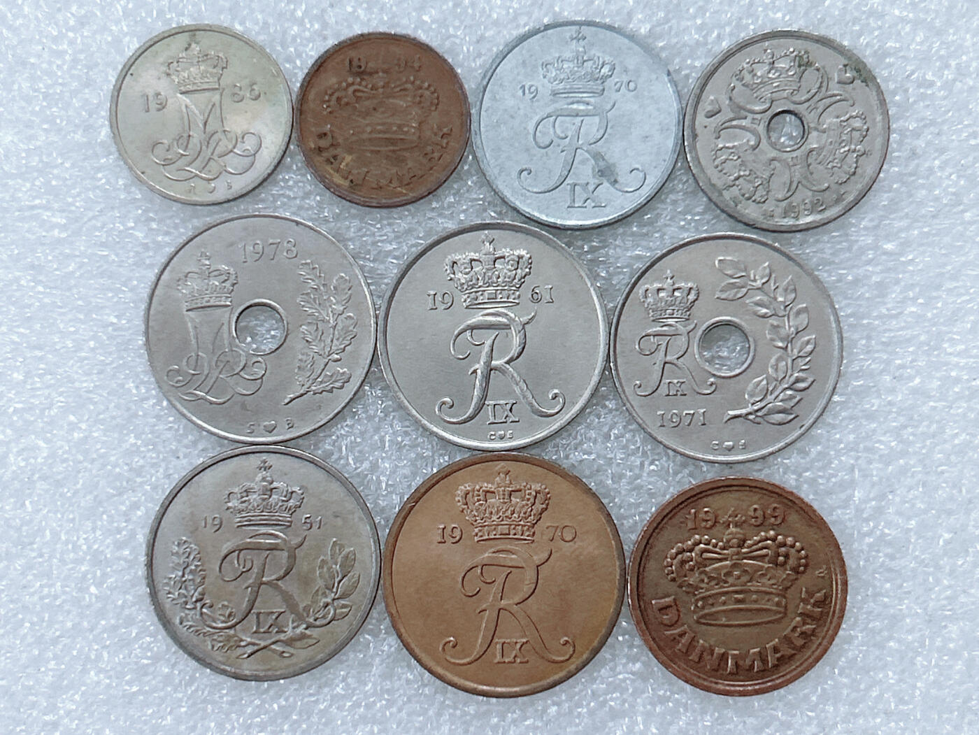 第一海外回流一元起拍收藏 散集专场  第310期 丹麦硬币 10枚