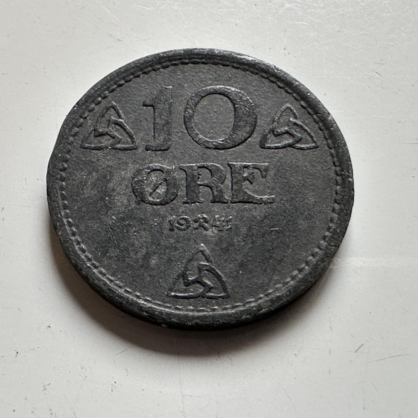 🌹外币初藏🌹🐯2026年第35场   每周二四六晚8️⃣点 接代拍 德占挪威1941年10欧尔 锌币