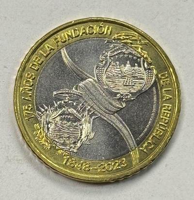 S&S Numismatic世界钱币-拍卖 第124期  - 哥斯达黎加2023年 共和国成立175年 500科朗双色双纪念币