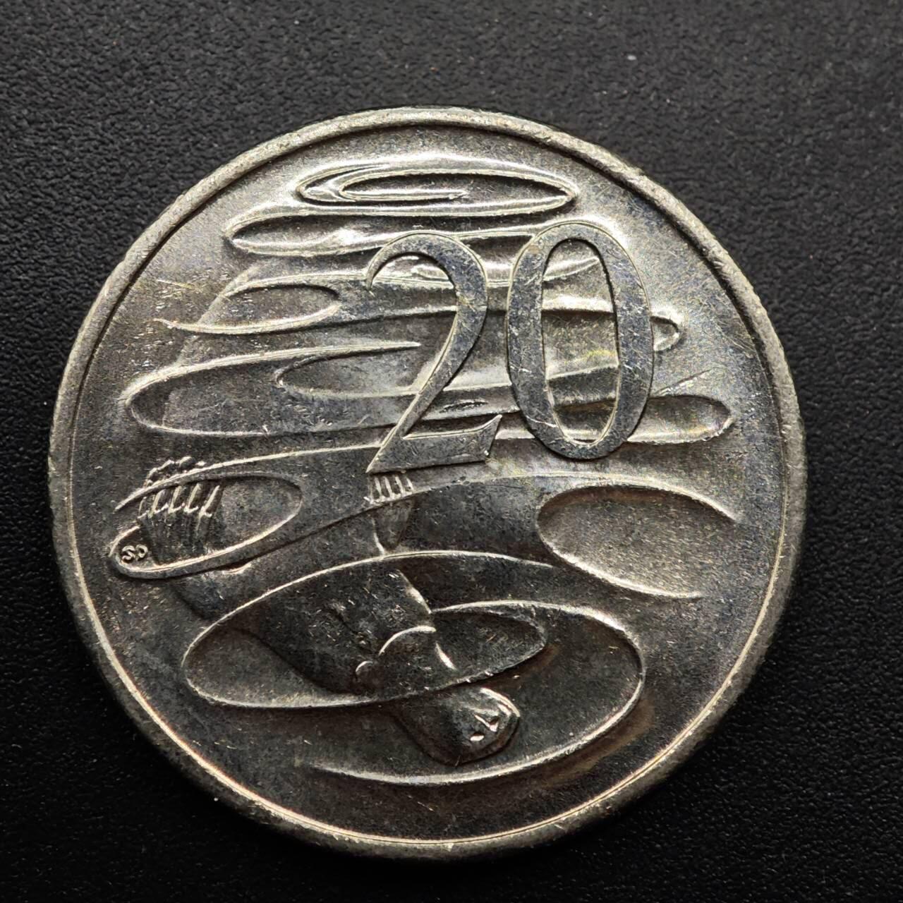 【淘币小摊】实时拍第八百八十六拍   散币场    每周一统一发货 澳大利亚2016年货币50周年20分纪念币