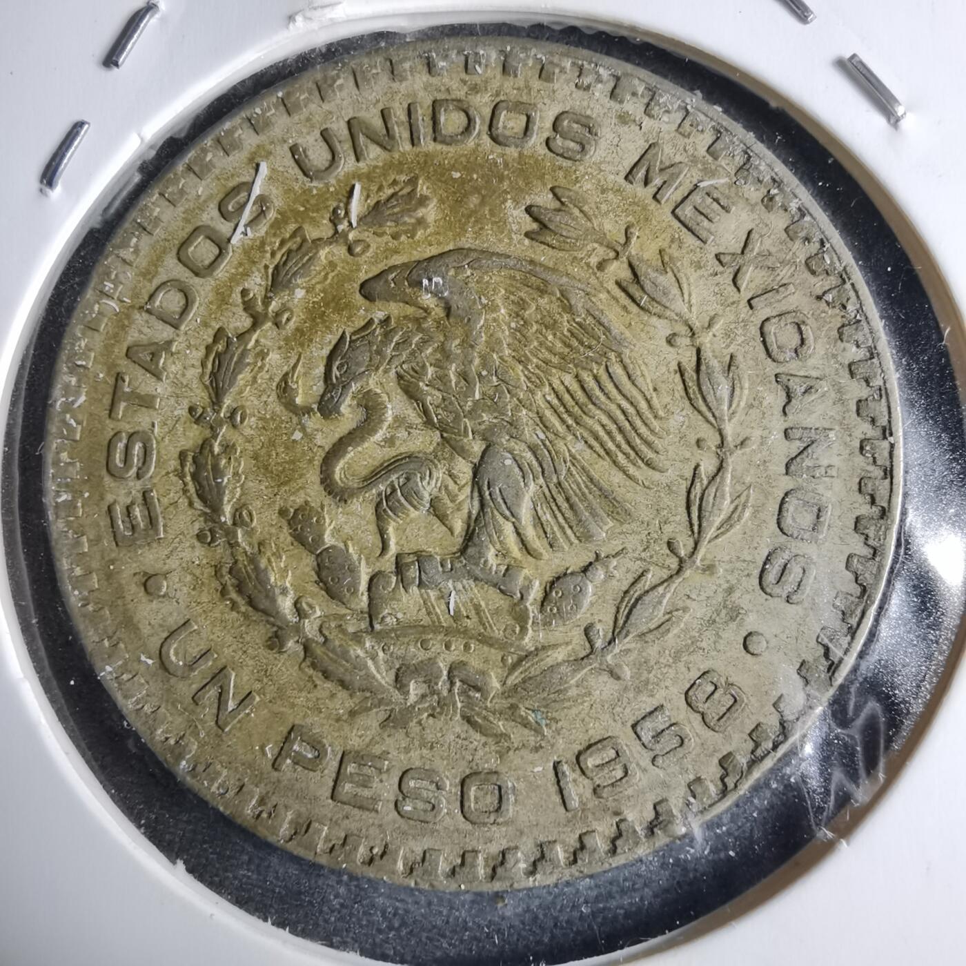 沼泽如烟--第1040场 墨西哥1958年1比索银币低银