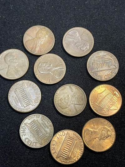 限时免佣！春季钱币邮票杂项专场拍卖-第二期 - 一美分林肯头硬币 一组10枚