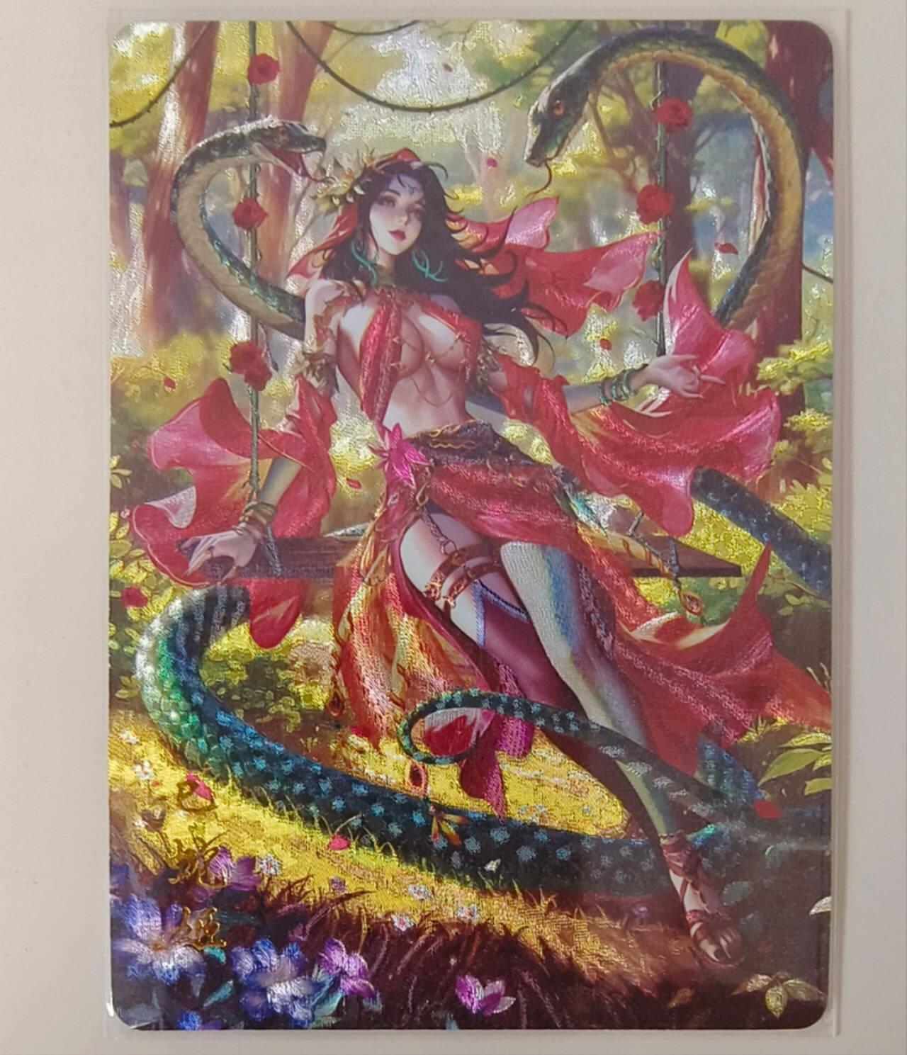 龙虎卡牌-八一场（满200元包邮，无佣金，每周六结拍，欢迎送拍） 粗闪卡 百里 荡寇志特卡 - 巳蛇姬