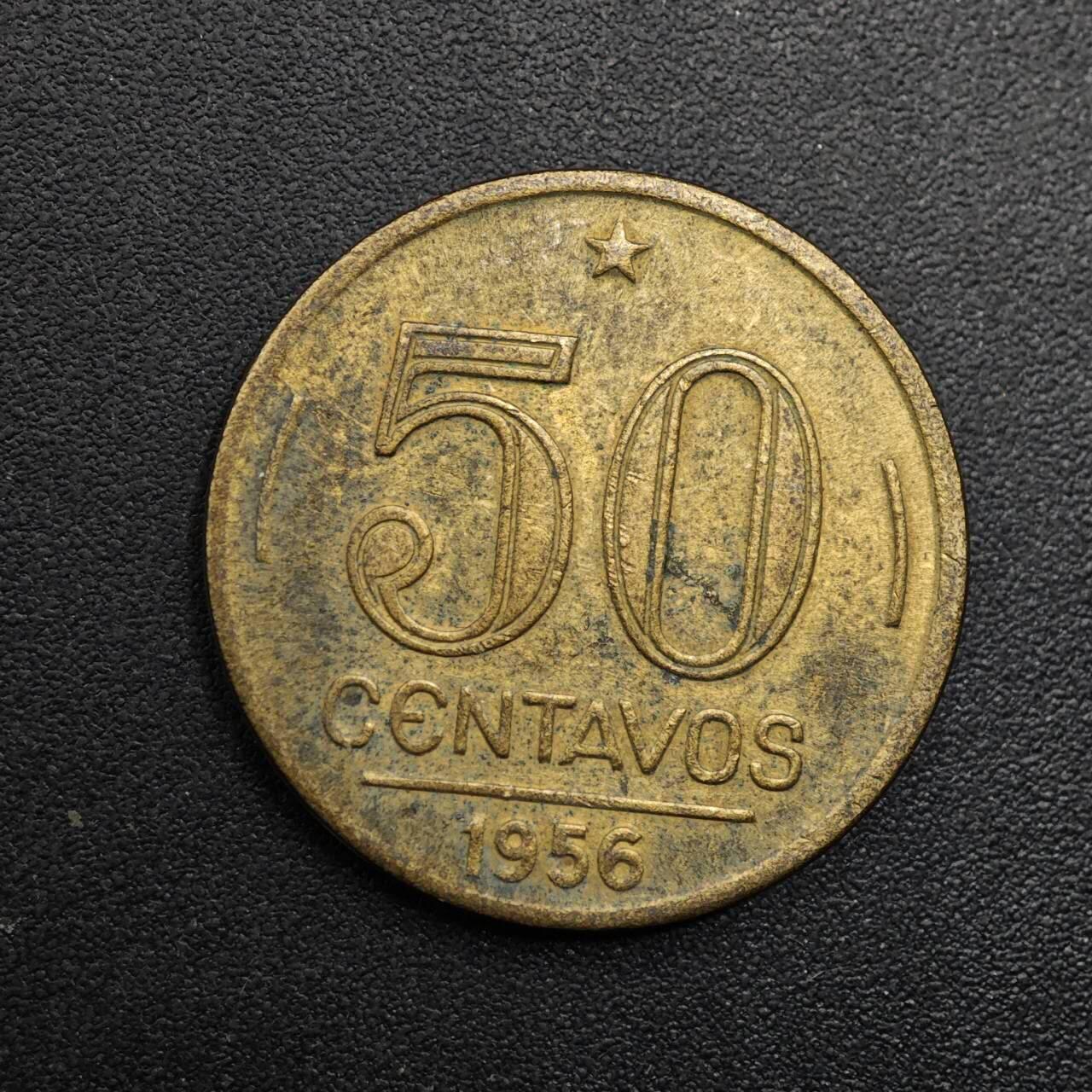 【淘币小摊】实时拍第八百八十六拍   散币场    每周一统一发货 巴西1956年50分铜币