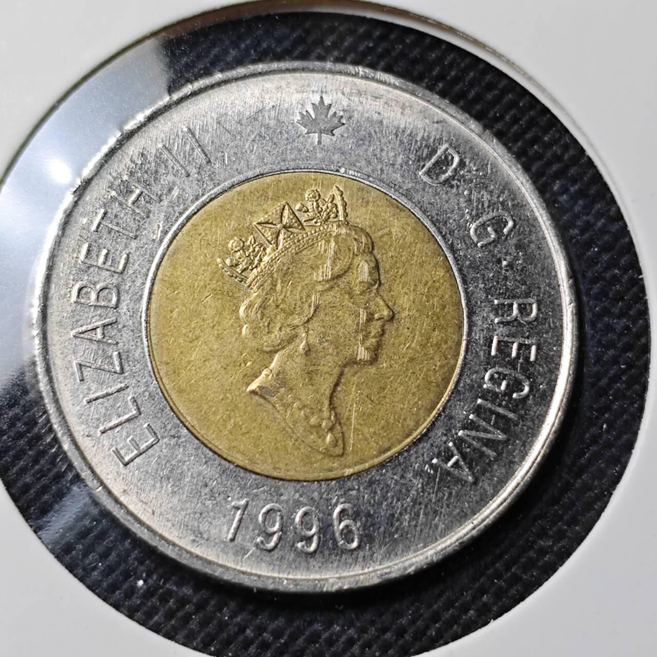 KK钱币收藏小铺  第412期 2月预留时间 周末发货 1996加拿大2元 