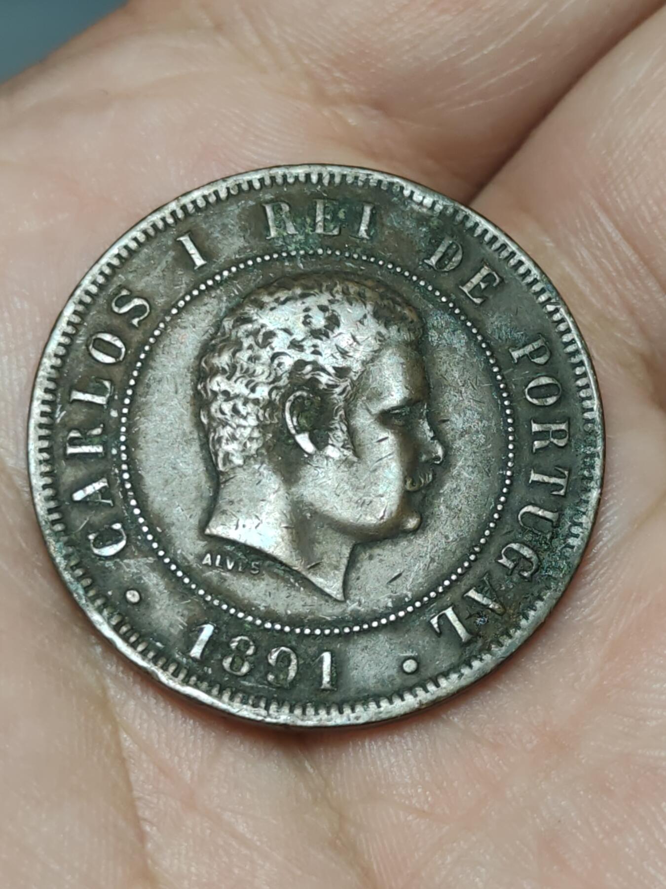 2026年第三十九场(总第二百零八场）外国好品散币场(免佣金) 葡萄牙王国1891年20瑞斯(卡洛斯一世时期)