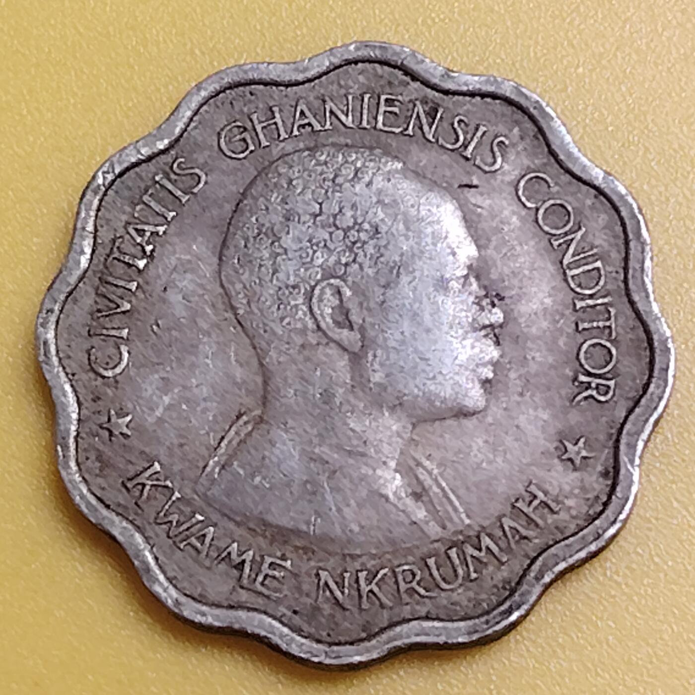 布加迪🐬～世界钱币(上海)🌾第 286 期 /  各国套币和散币 加纳 1958年 3便士