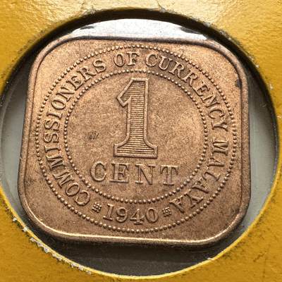 🌹外币初藏🌹🐯2026年第35场   每周二四六晚8️⃣点 接代拍 - 英属马来亚 1940年 乔治六世 1分 铜币