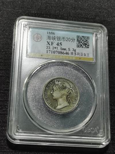 天下钱庄专场欢迎参拍 - 维多利亚海峡20分银币
