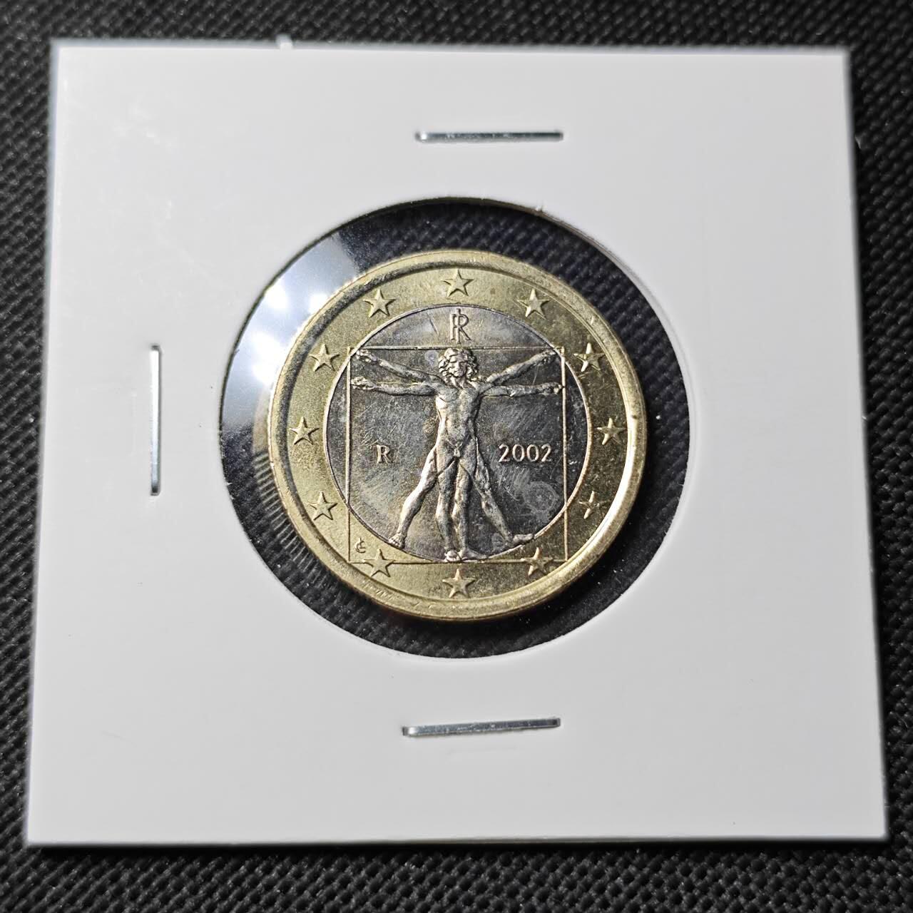 KK钱币收藏小铺  第412期 2月预留时间 周末发货 2002意大利1欧元 好品