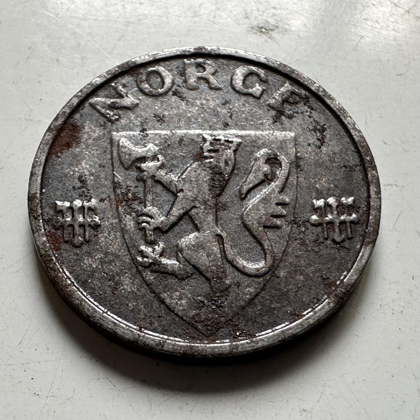 🌹外币初藏🌹🐯2026年第35场   每周二四六晚8️⃣点 接代拍 德占挪威1941年1欧尔 铁币