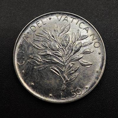 【淘币小摊】实时拍第八百八十六拍   散币场    每周一统一发货 - 梵蒂冈1970年50里拉