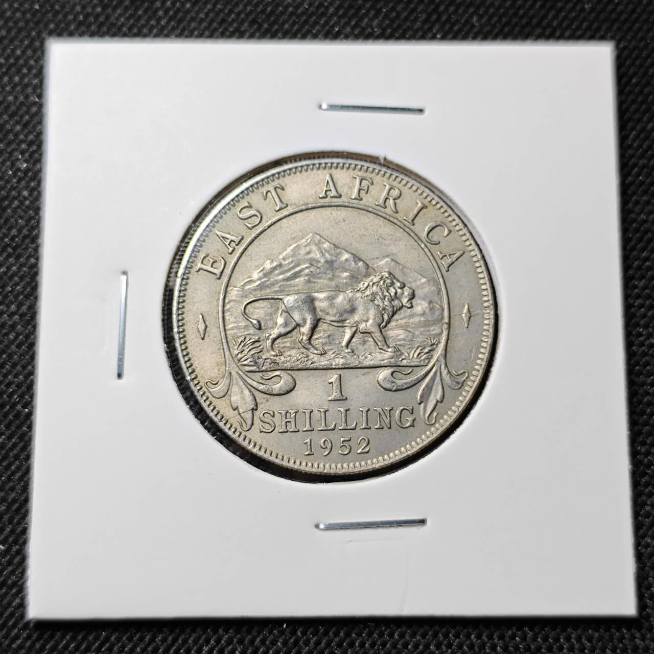 KK钱币收藏小铺  第412期 2月预留时间 周末发货 1952英属东非1先令 深打状态