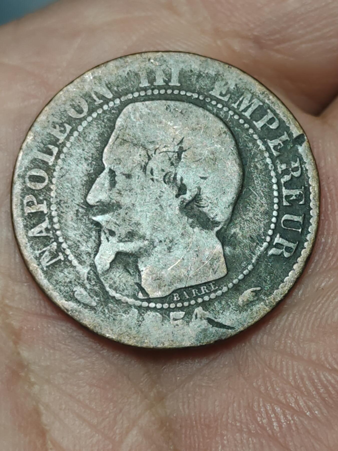 2026年第三十九场(总第二百零八场）外国好品散币场(免佣金) 法兰西第二帝国1854年5生丁(拿破仑三世第一版，A标巴黎造)