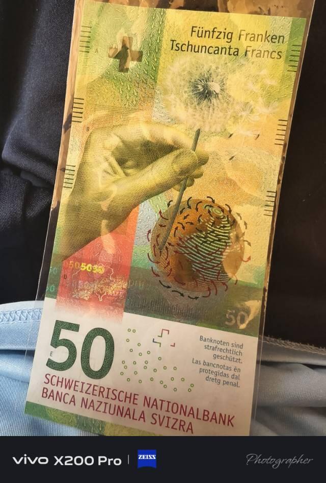 瑞士手版50法郎