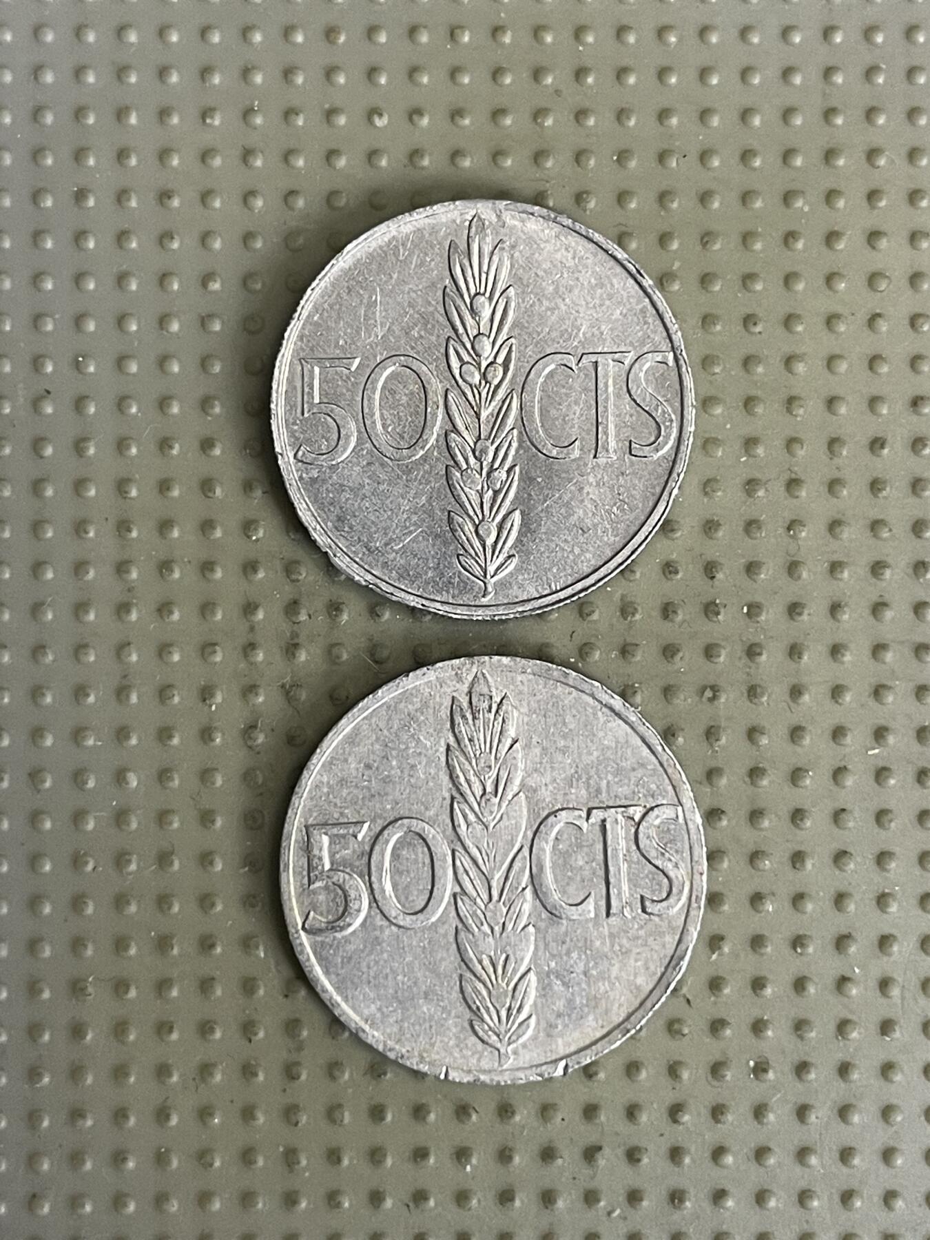 2026年第41场各国散币拍卖（总第191场） 西班牙1966年版50分2枚