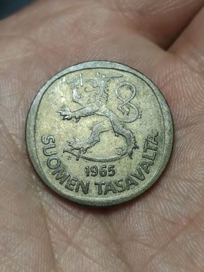 2026年第三十九场(总第二百零八场）外国好品散币场(免佣金) - 芬兰🇫🇮1965年1马克银币(1963–2001年第一版，S标，350银)