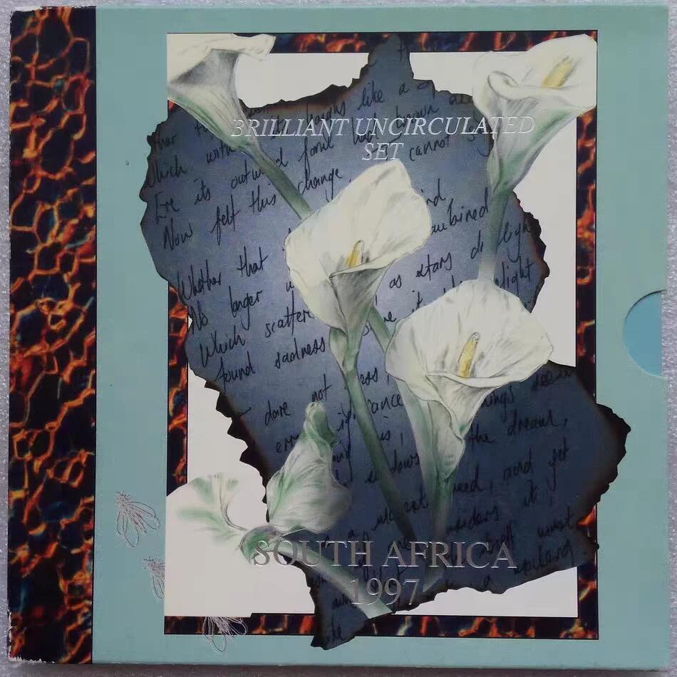 精品币专拍场 南非1997年1.2.5.10.20.50分1.2.5兰特硬币9枚官方卡装套币