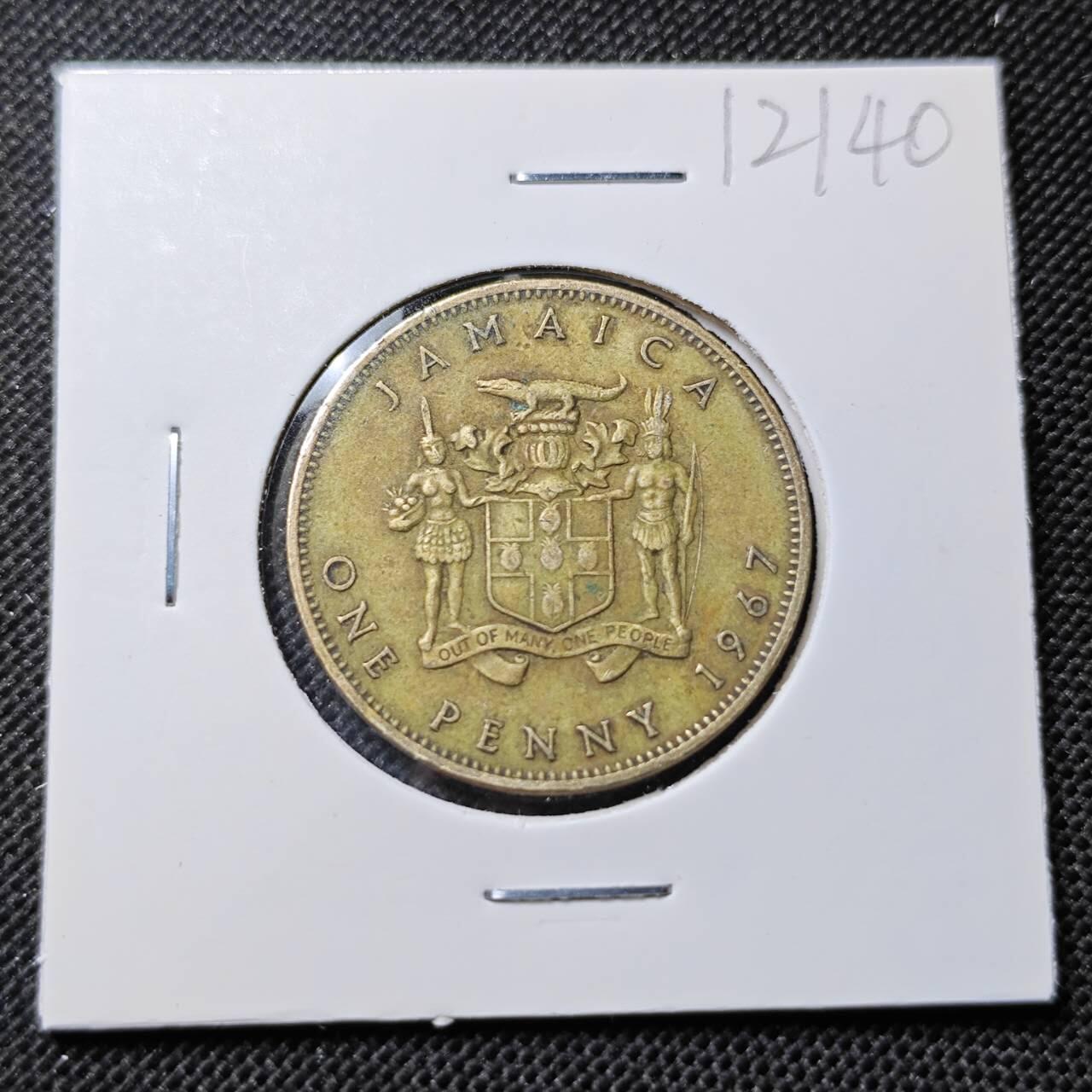 KK钱币收藏小铺  第412期 2月预留时间 周末发货 1967牙买加1便士