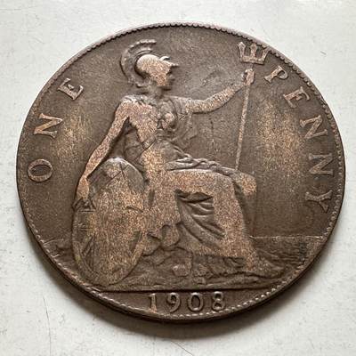 🌹外币初藏🌹🐯2026年第35场   每周二四六晚8️⃣点 接代拍 - 英国1908年一便士