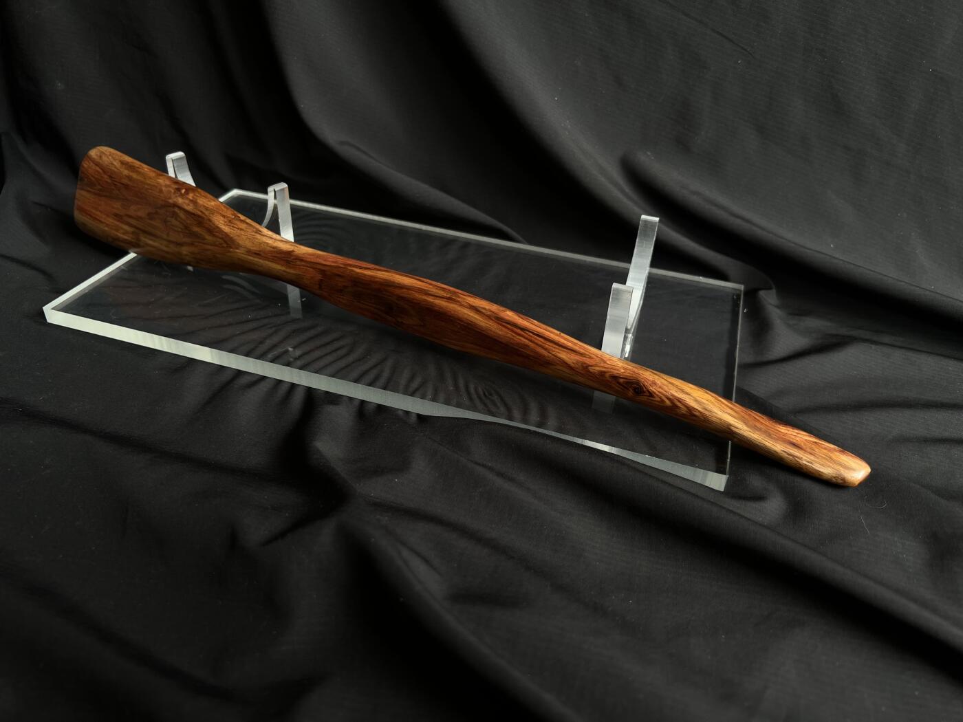 零元拍：NO.10海南黄花梨随形文玩把玩棍，尺寸约：37.5/2/4.5CM