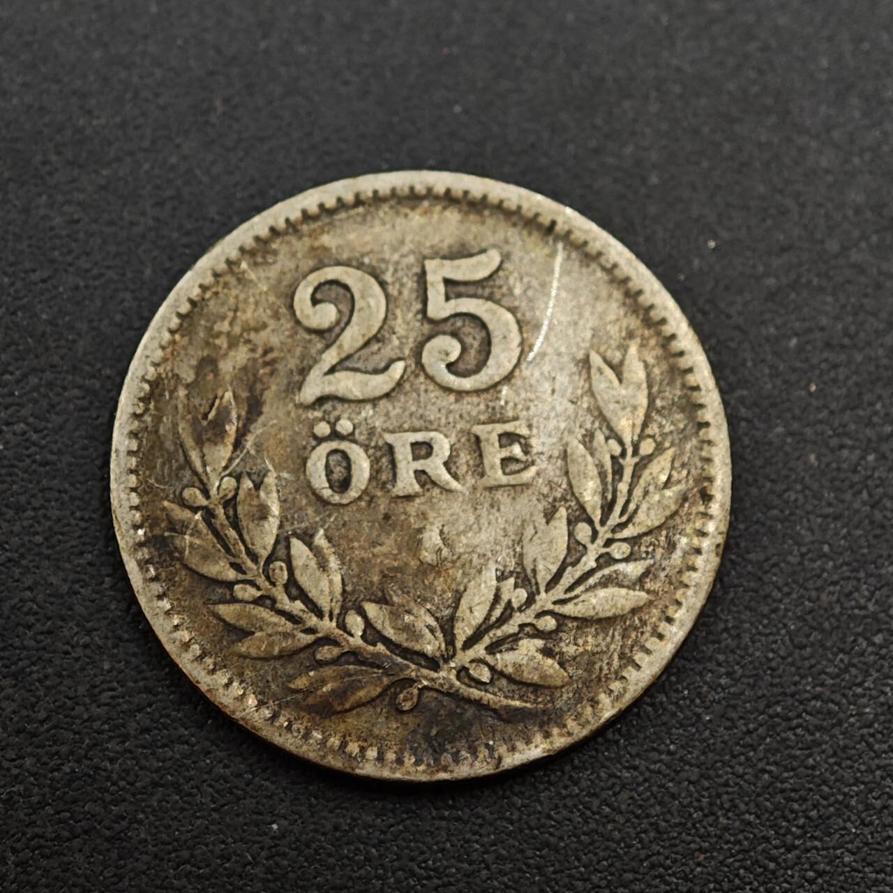 【淘币小摊】实时拍第八百八十五拍   小银币场    每周一统一发货 瑞典1918年25欧尔银币