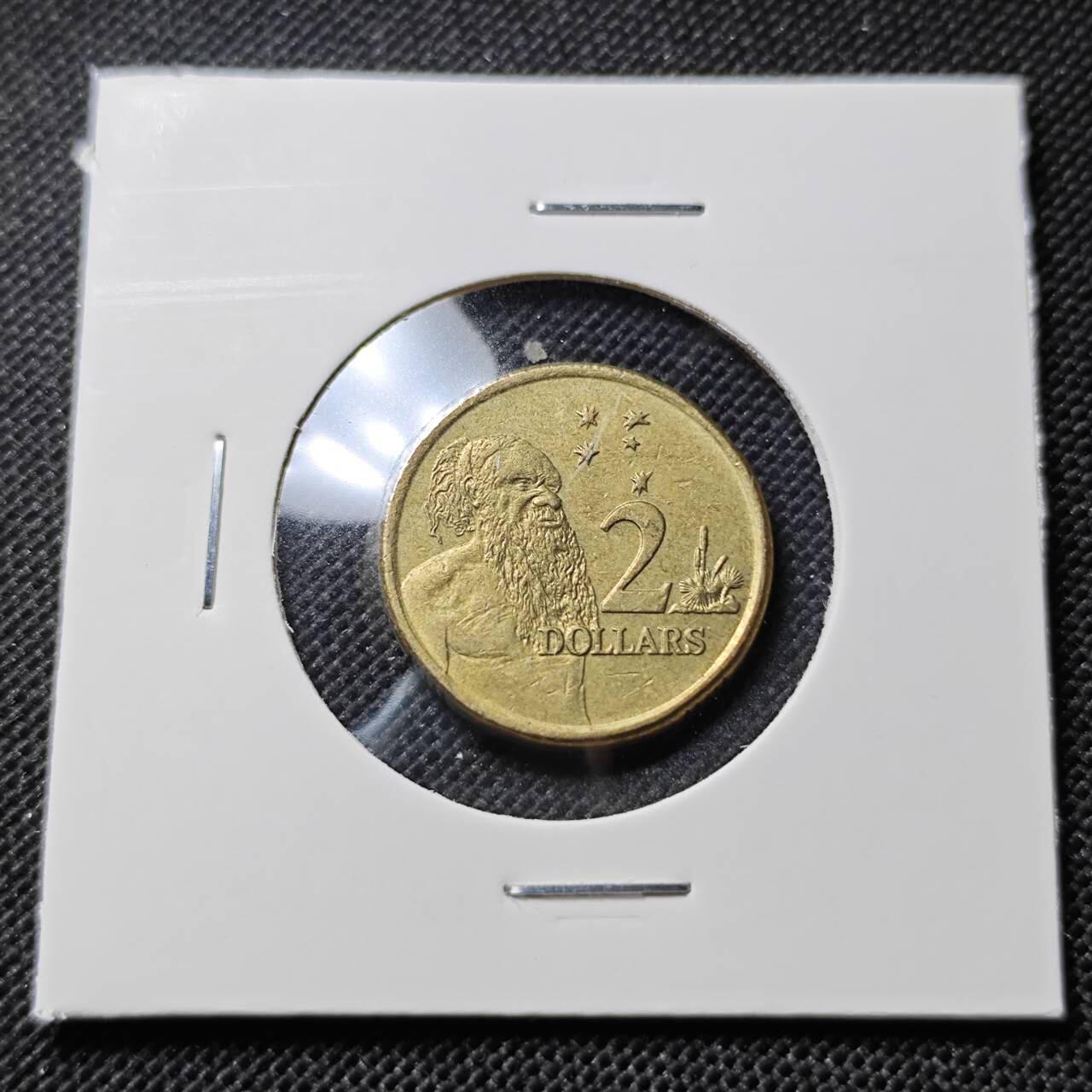 KK钱币收藏小铺  第412期 2月预留时间 周末发货 2003澳大利亚土著人2元 