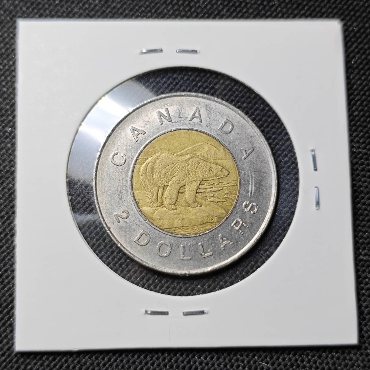 KK钱币收藏小铺  第412期 2月预留时间 周末发货 2003加拿大2元 