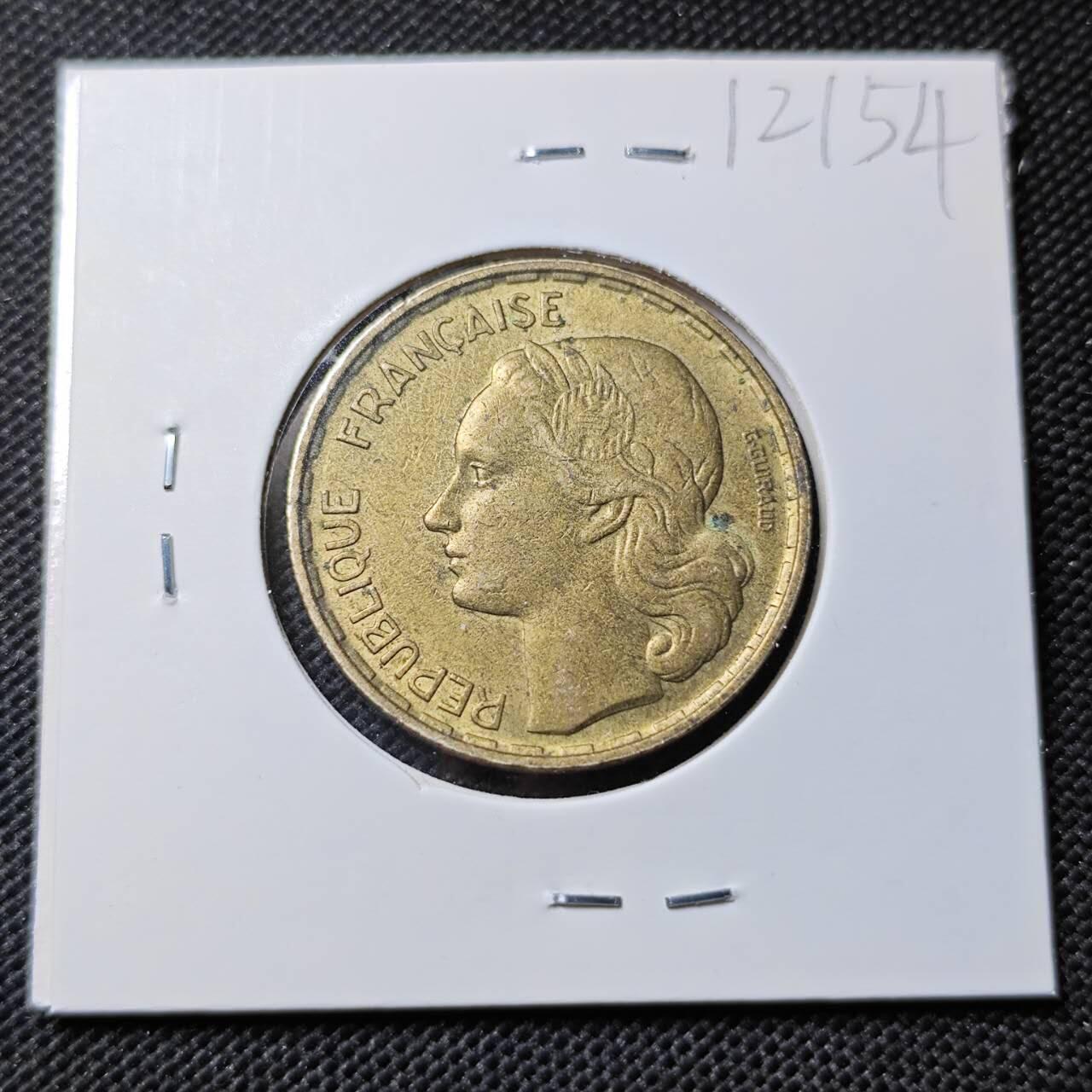 KK钱币收藏小铺  第412期 2月预留时间 周末发货 1951法国50法郎 