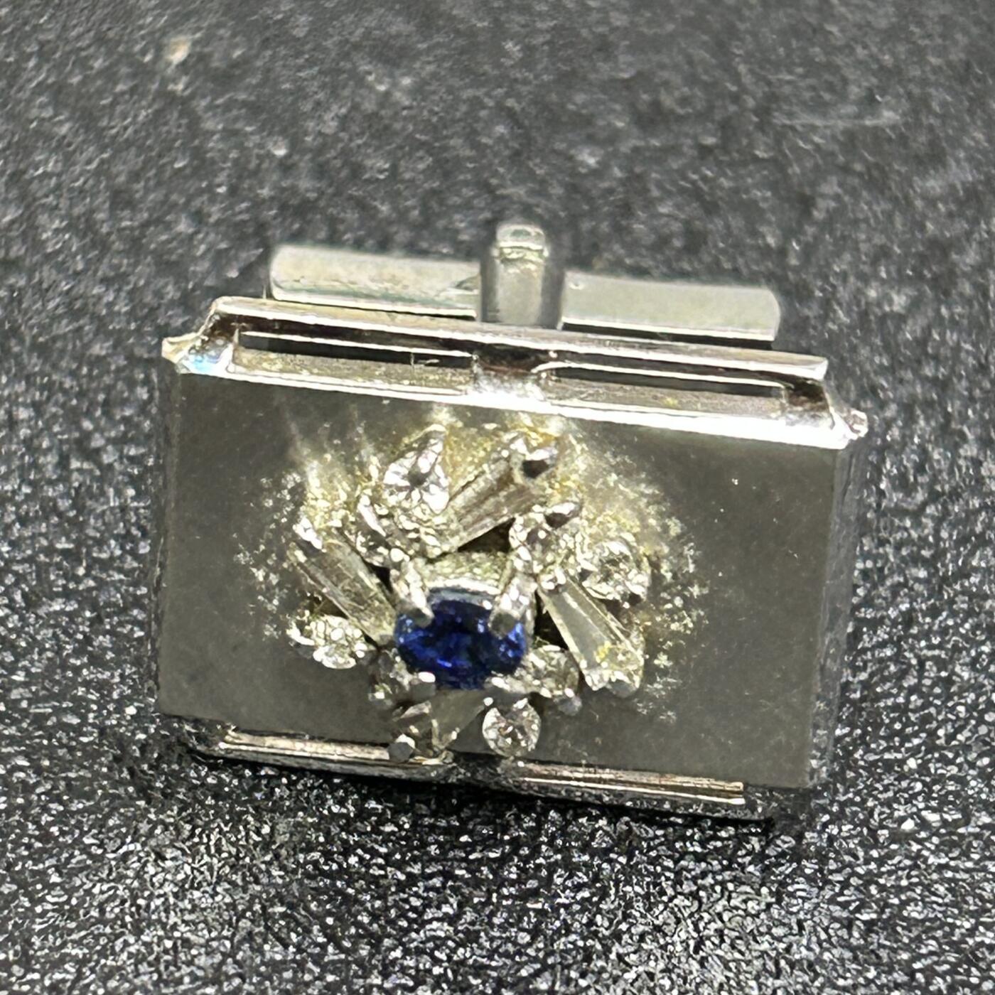 西秦中古拍卖第八十二期  海外回流纯银袖扣 有银标 重5.7克