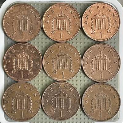 2026年第41场各国散币拍卖（总第191场） - 英国1便士9枚