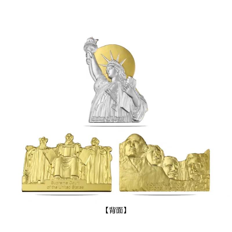 精品币专拍场 3枚全套萨摩亚2026年美国建国250周年系列20分高浮雕纪念铜币礼盒