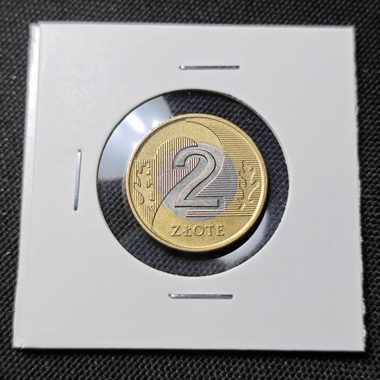 KK钱币收藏小铺  第412期 2月预留时间 周末发货 2995波兰2兹罗提 好品