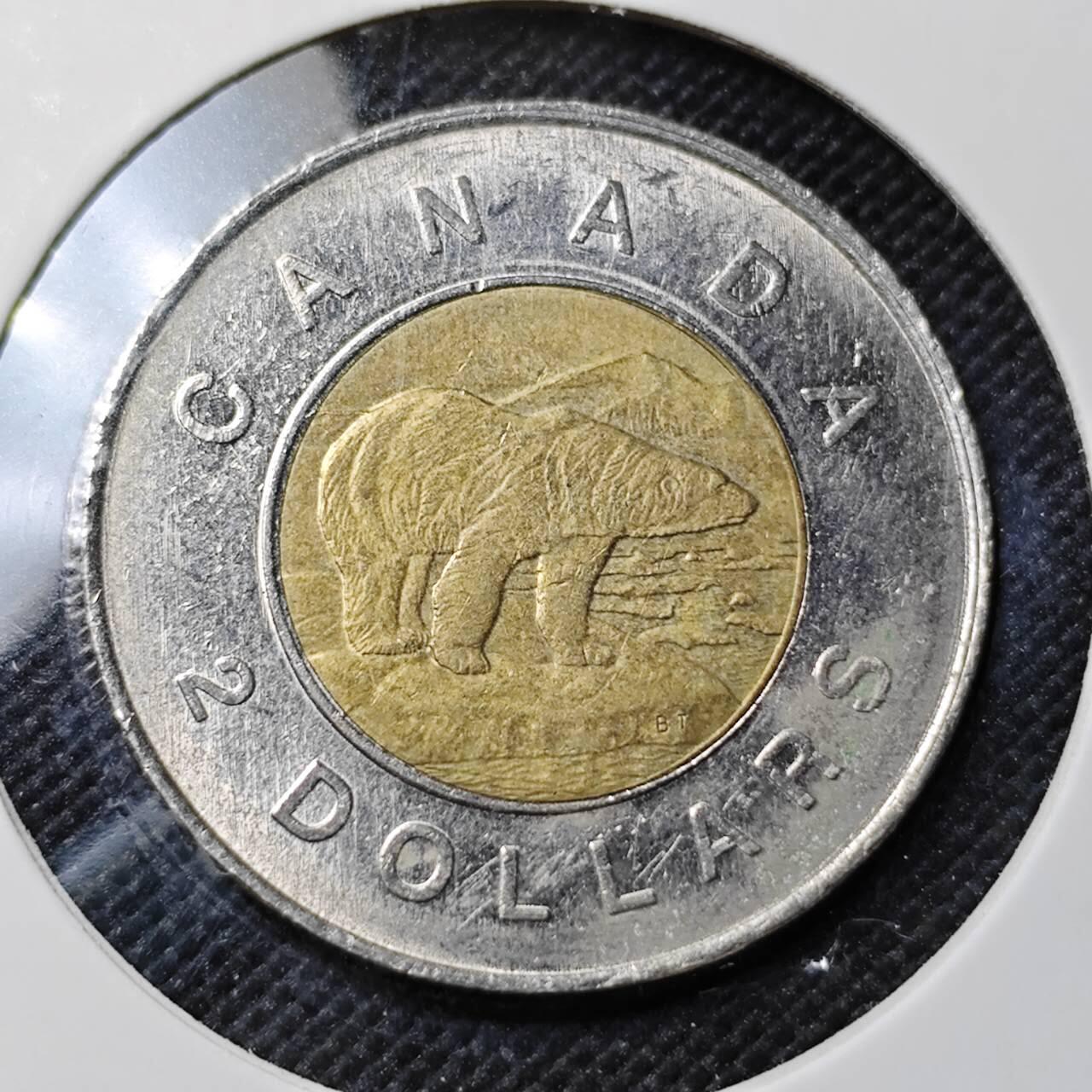 KK钱币收藏小铺  第412期 2月预留时间 周末发货 1996加拿大2元 