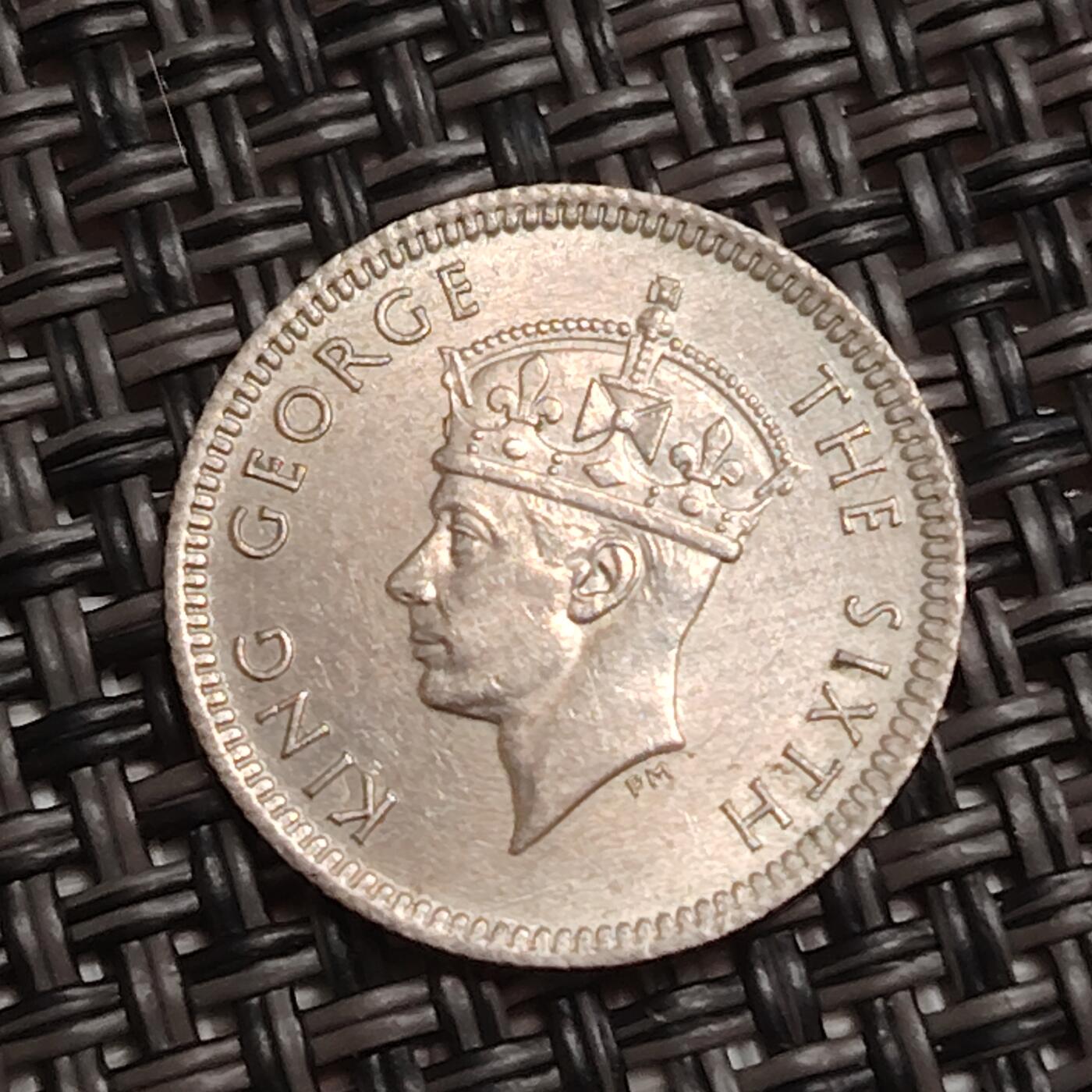 布加迪🐬～世界钱币(上海)🌾第 284 期 /  各国套币和散币 马来亚 1948年 5分 乔治六世头像