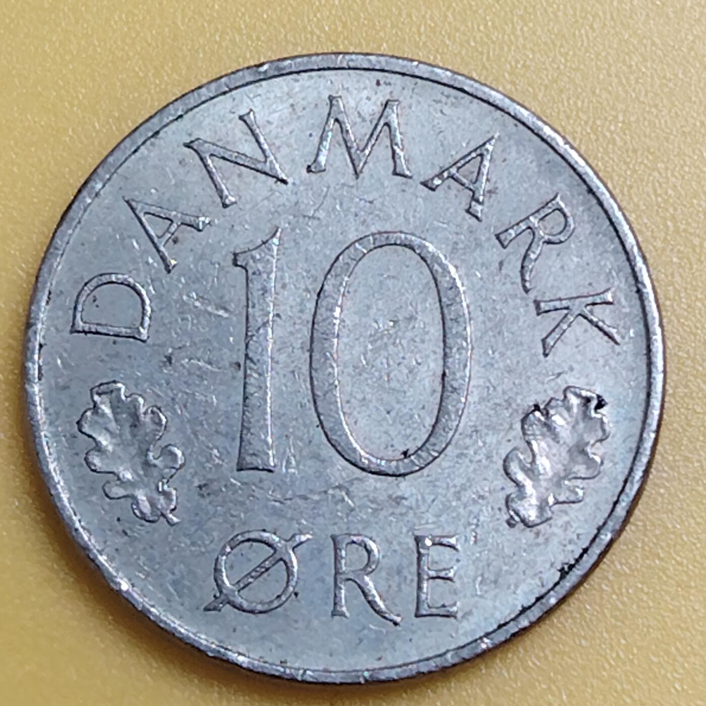 布加迪🐬～世界钱币(上海)🌾第 286 期 /  各国套币和散币 丹麦🇩🇰 1974年 10奥尔