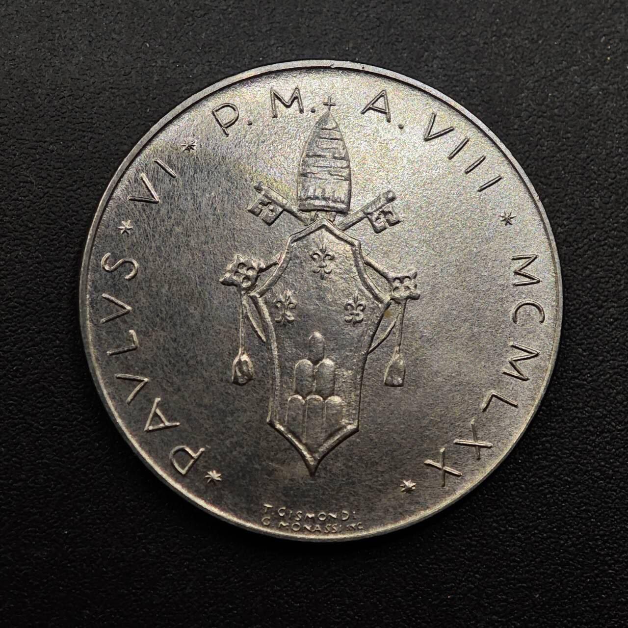 【淘币小摊】实时拍第八百八十六拍   散币场    每周一统一发货 梵蒂冈1970年50里拉