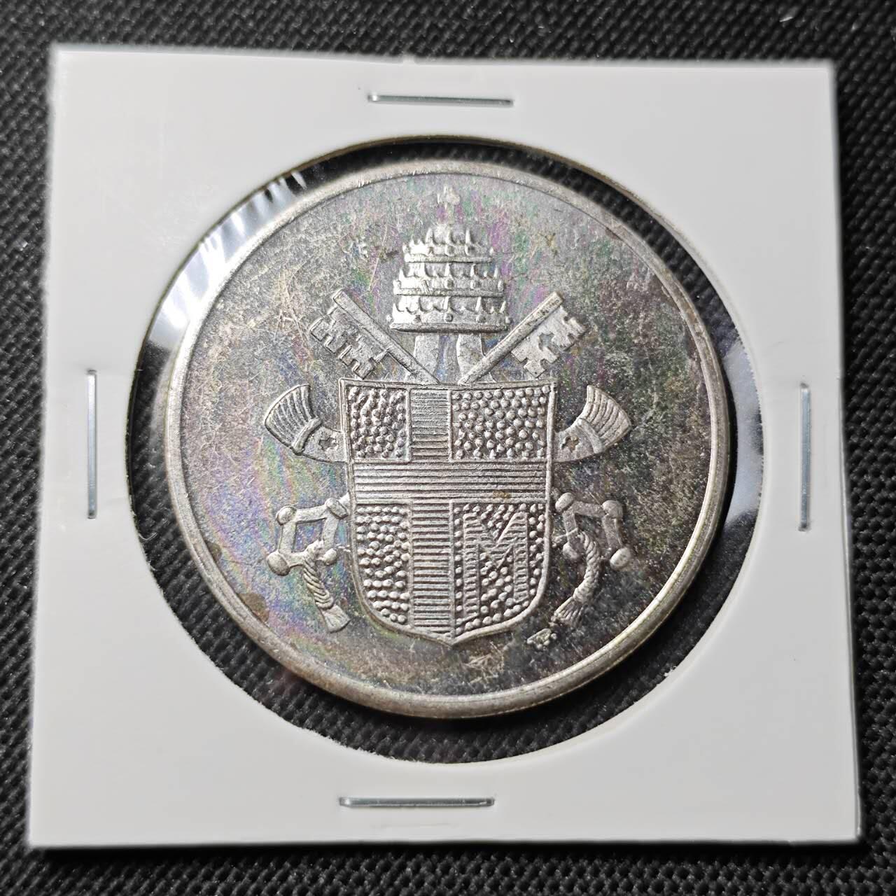 KK钱币收藏小铺  第412期 2月预留时间 周末发货 梵蒂冈教皇纪念章 镀银章