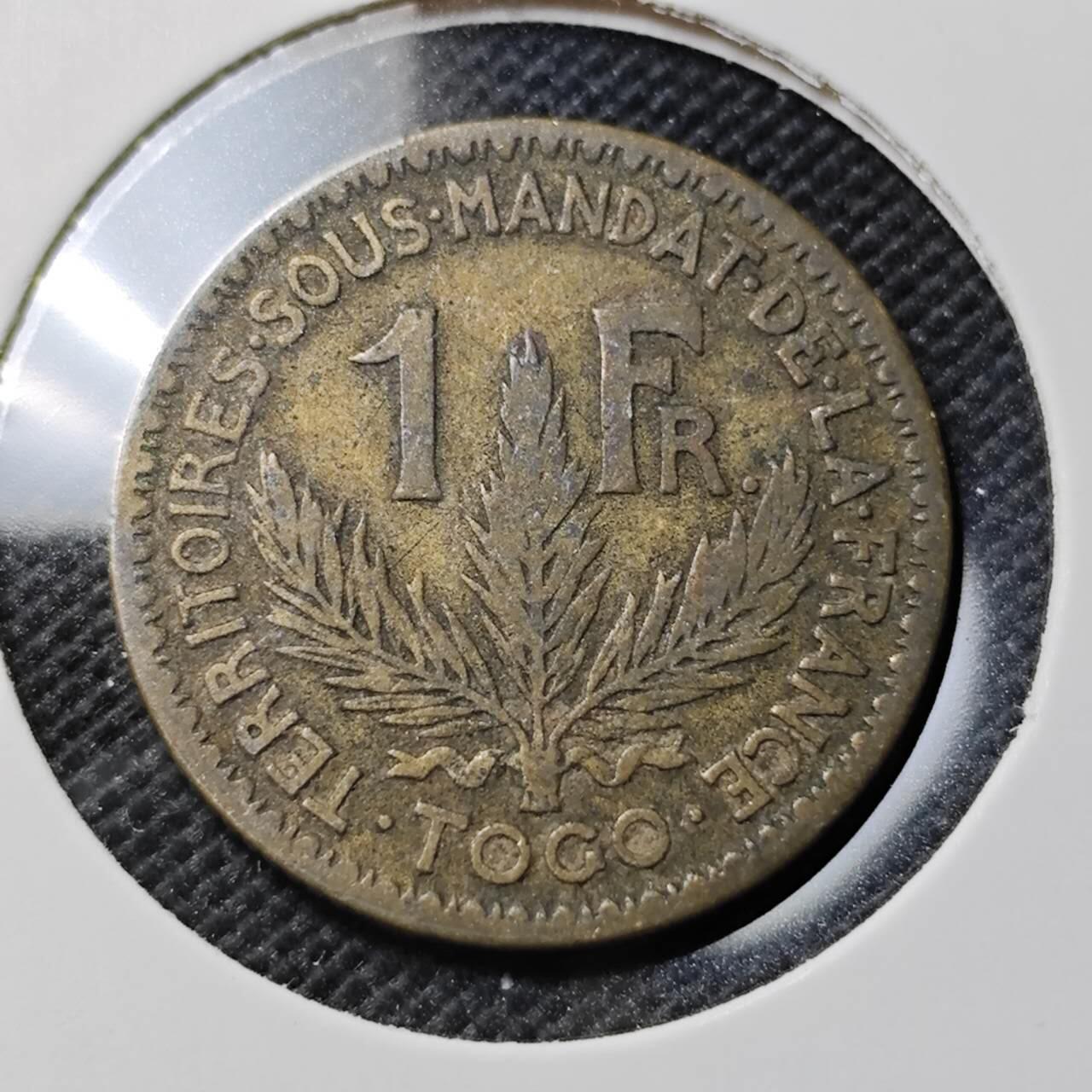 KK钱币收藏小铺  第412期 2月预留时间 周末发货 1924法属多哥1法郎