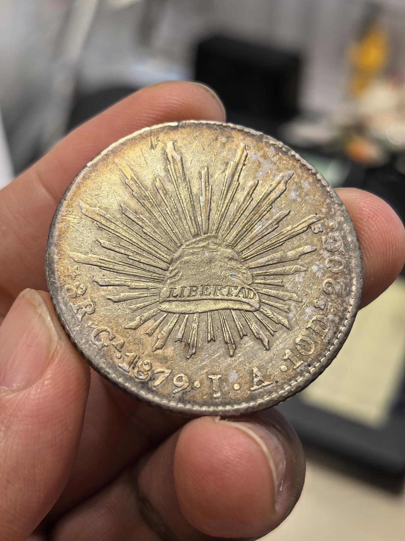 博洋堂世界钱币拍卖第167期（全场包邮） 墨西哥1879年GA JA版花边鹰洋 好品无戳老味道