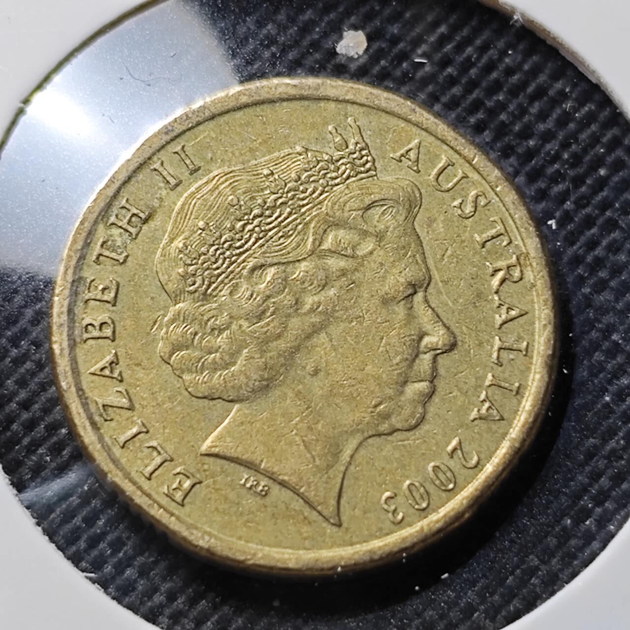 KK钱币收藏小铺  第412期 2月预留时间 周末发货 2003澳大利亚土著人2元 