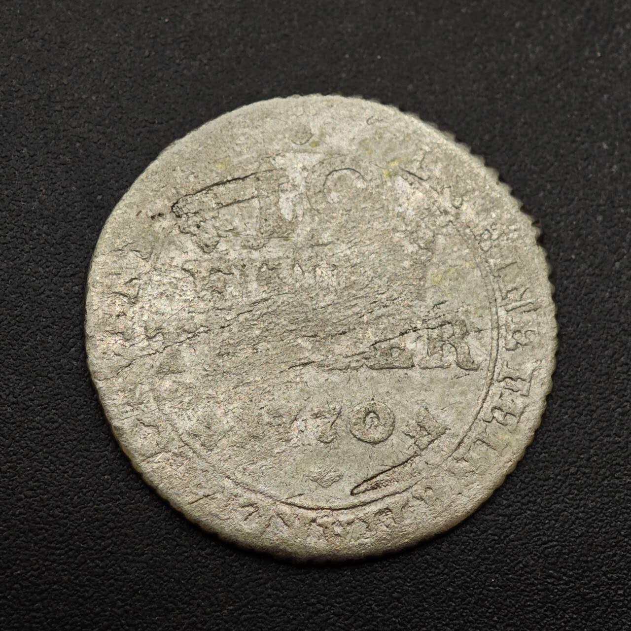 【淘币小摊】实时拍第八百八十五拍   小银币场    每周一统一发货 德国布伦瑞克1770年1/12泰勒跃马银币